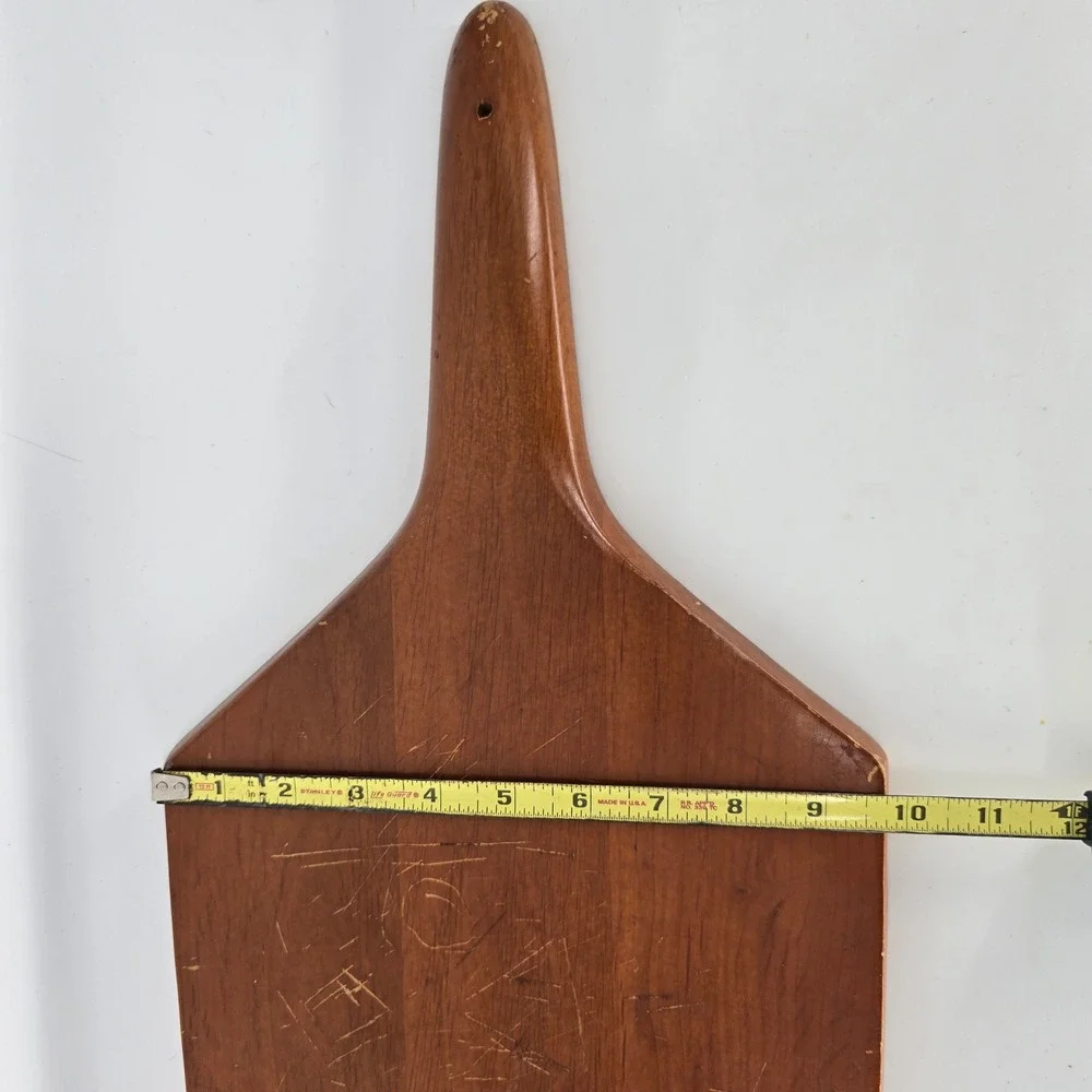 Vintage Wood Charcuterie Board, Large Curved‎ Cheese Platter Serving Paddle